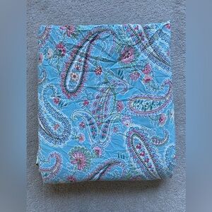 POTTERY BARN Blue Paisley Duvet Cover King Size